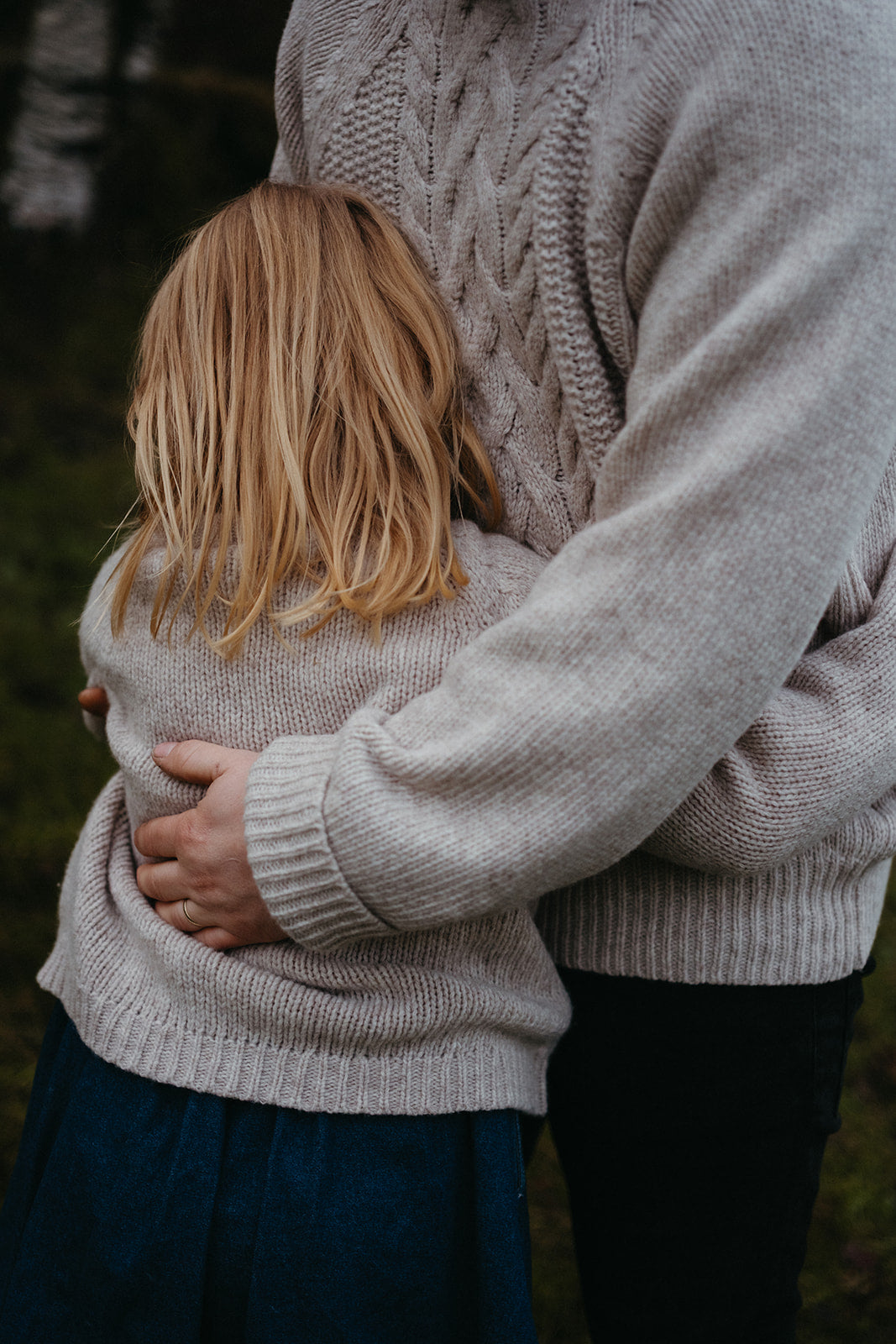 Bjork Unisex Strikket Ullgenser - Beige Melange