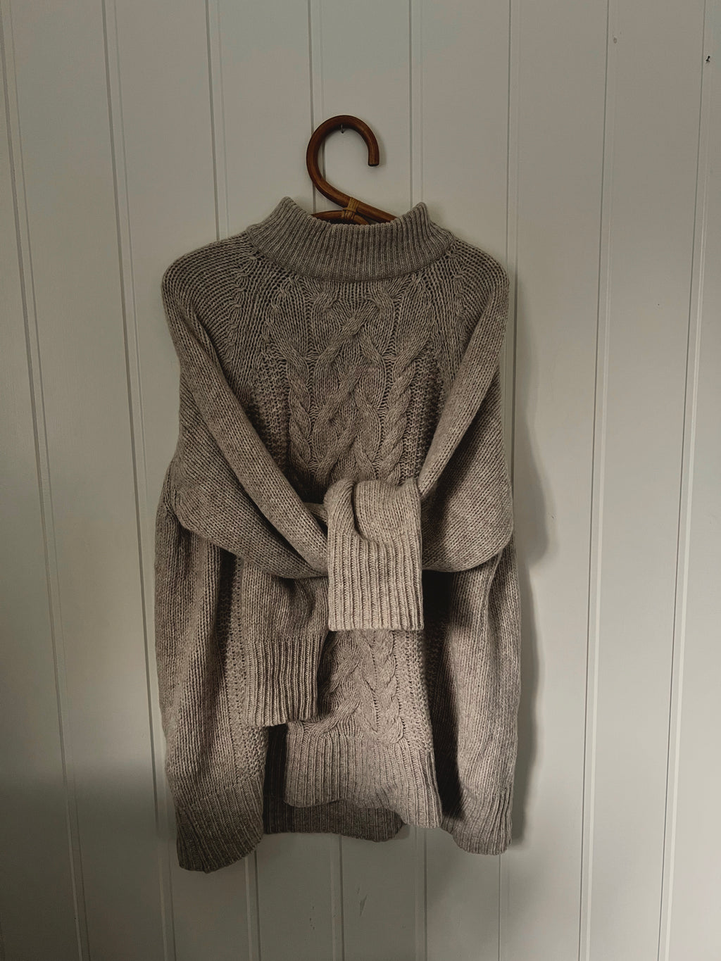 Bjork Unisex Strikket Ullgenser - Beige Melange