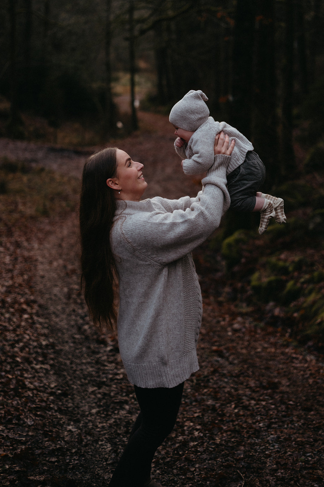 Hazel Knyttet babylue Merinoull - Beige Melange