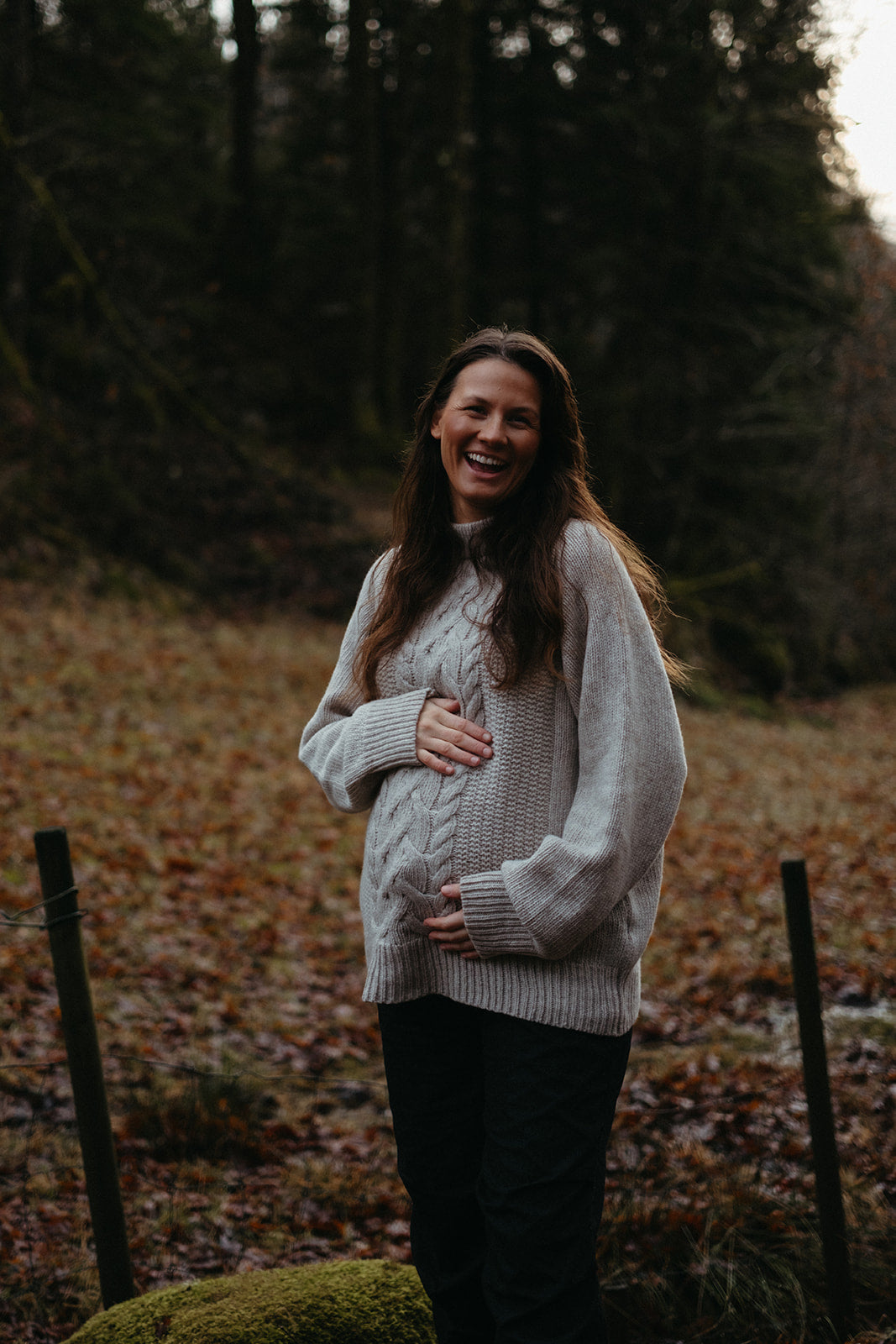 Bjork Unisex Strikket Ullgenser - Beige Melange