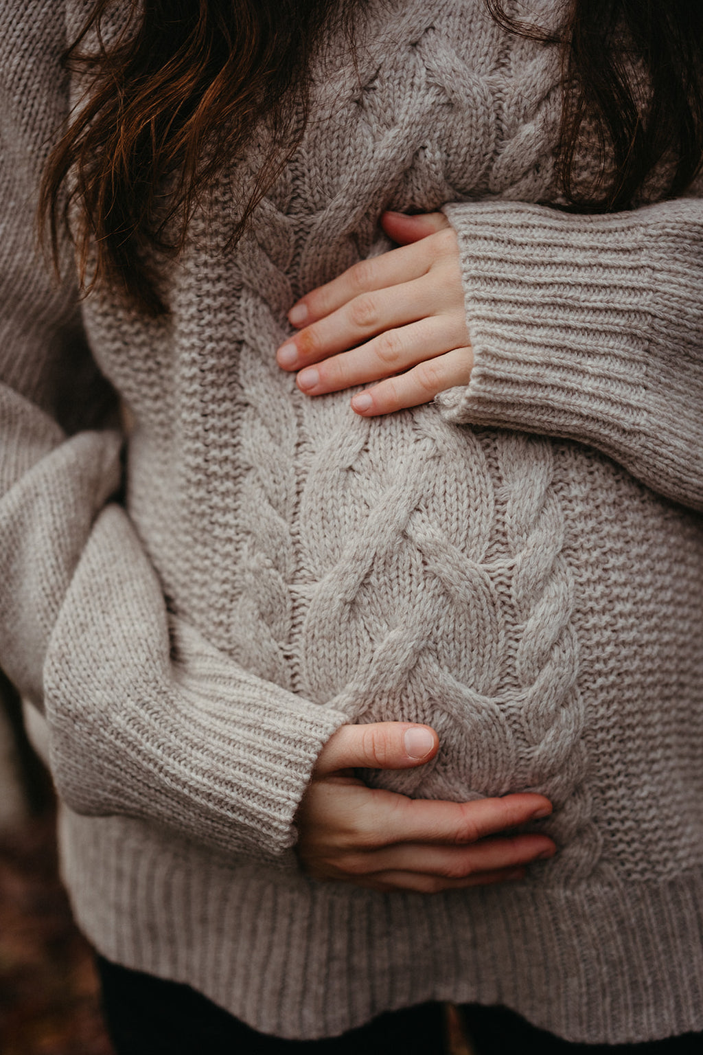 Bjork Unisex Strikket Ullgenser - Beige Melange