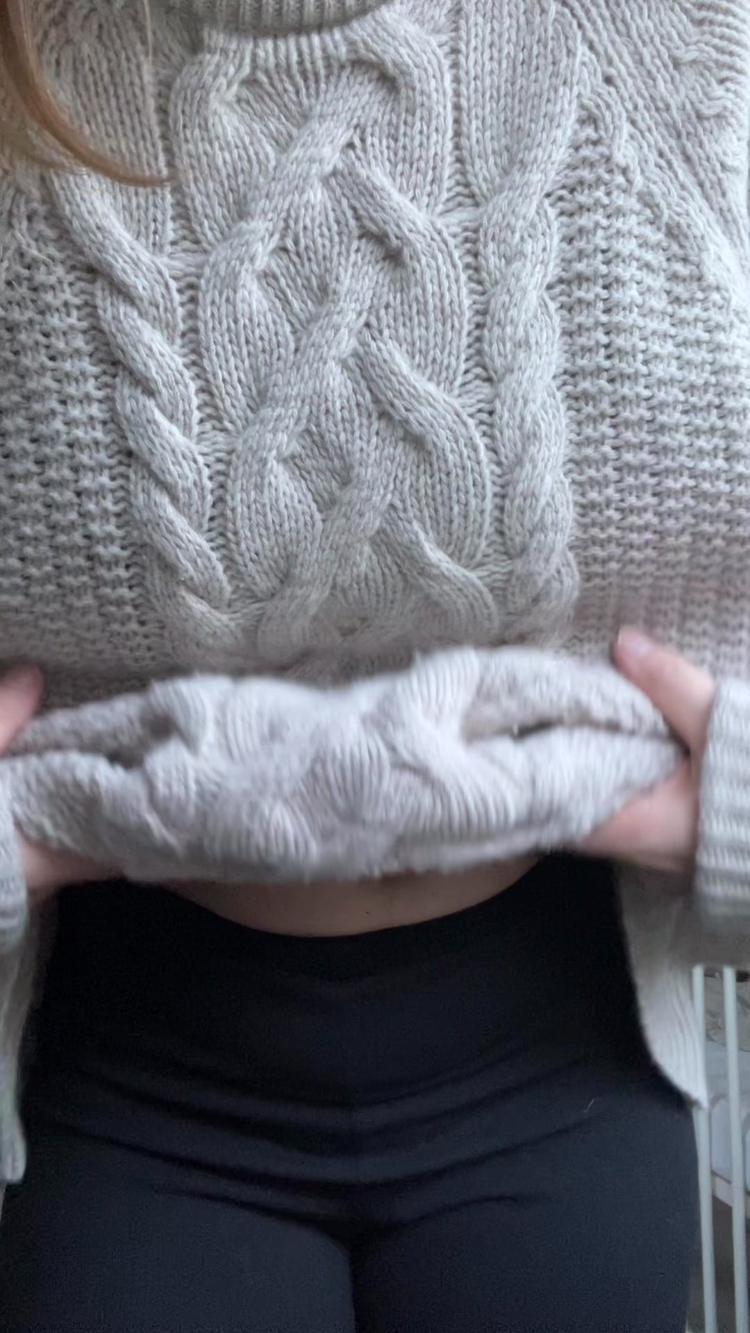 Bjork Unisex Strikket Ullgenser - Beige Melange